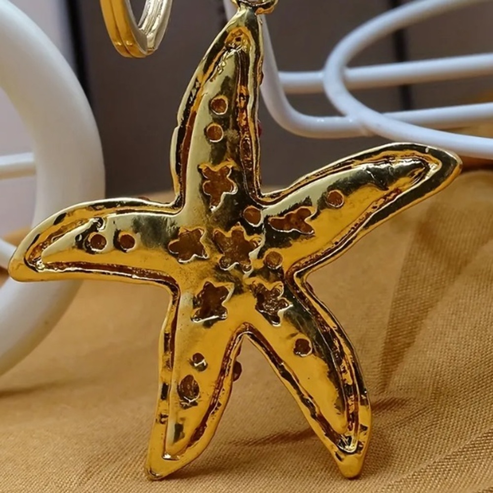 Pink Rhinestone Starfish Keychain/Bag Charm - Picture 2 of 2